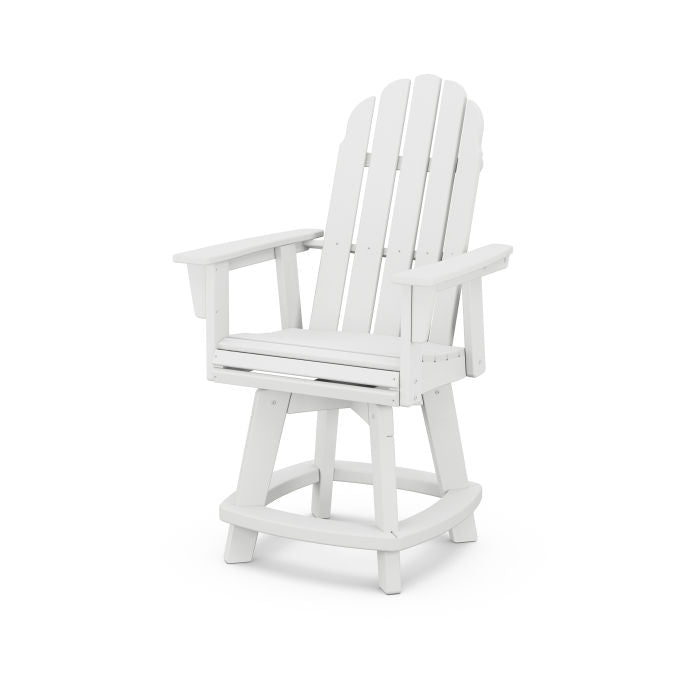 POLYWOOD Vineyard Curveback Adirondack Swivel Counter Chair