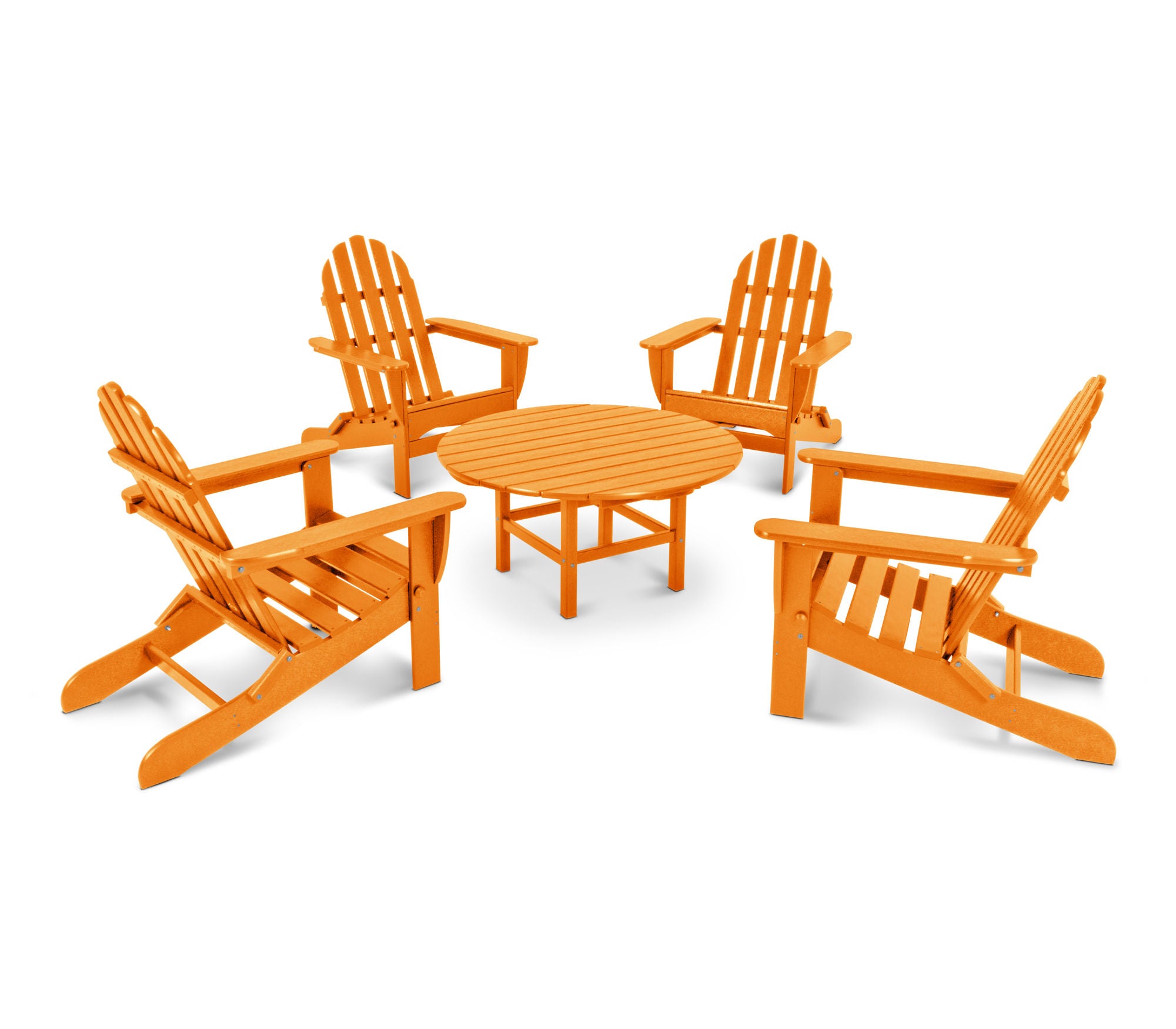 POLYWOOD Classic Folding Adirondack 5-Piece Conversation Group