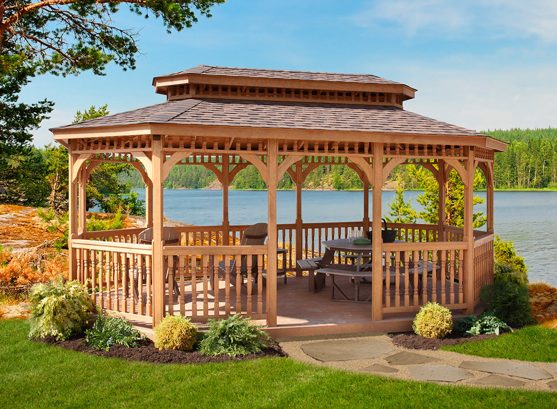 Wood Oblong Gazebo