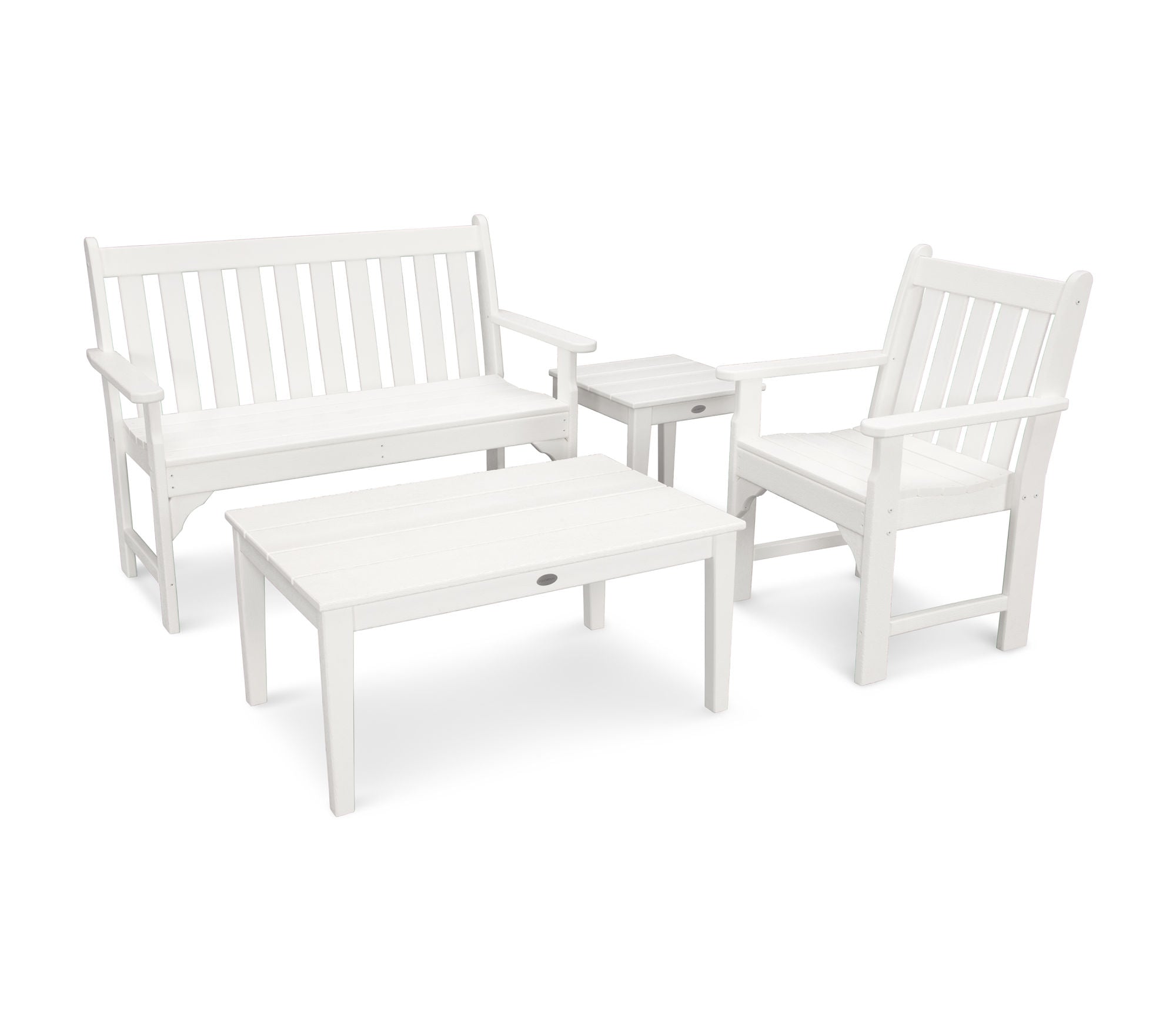 POLYWOOD Vineyard 4-Piece Bench Seating Set