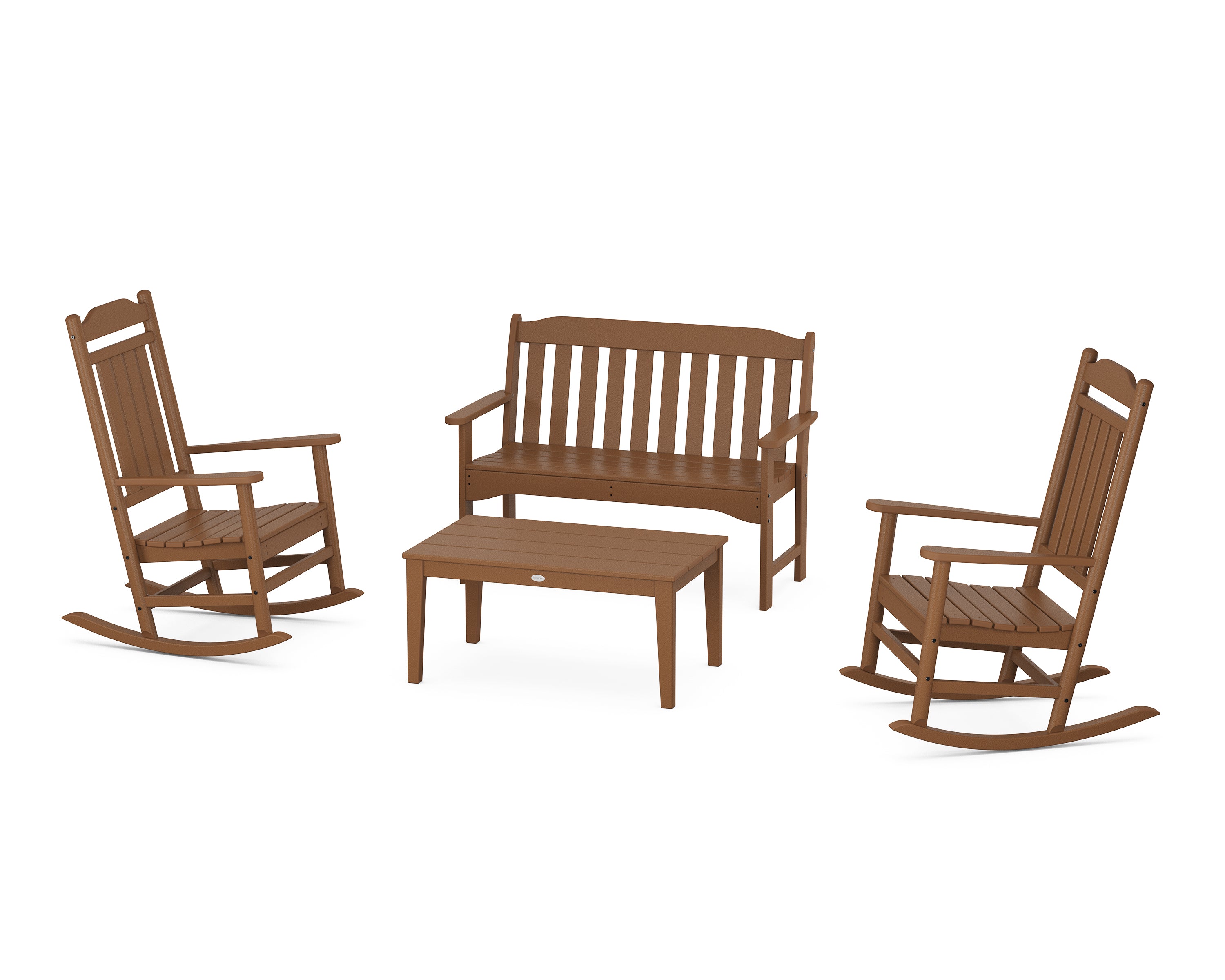 POLYWOOD Country Living Cottage Legacy Rocking Chair 4-Piece Porch Set