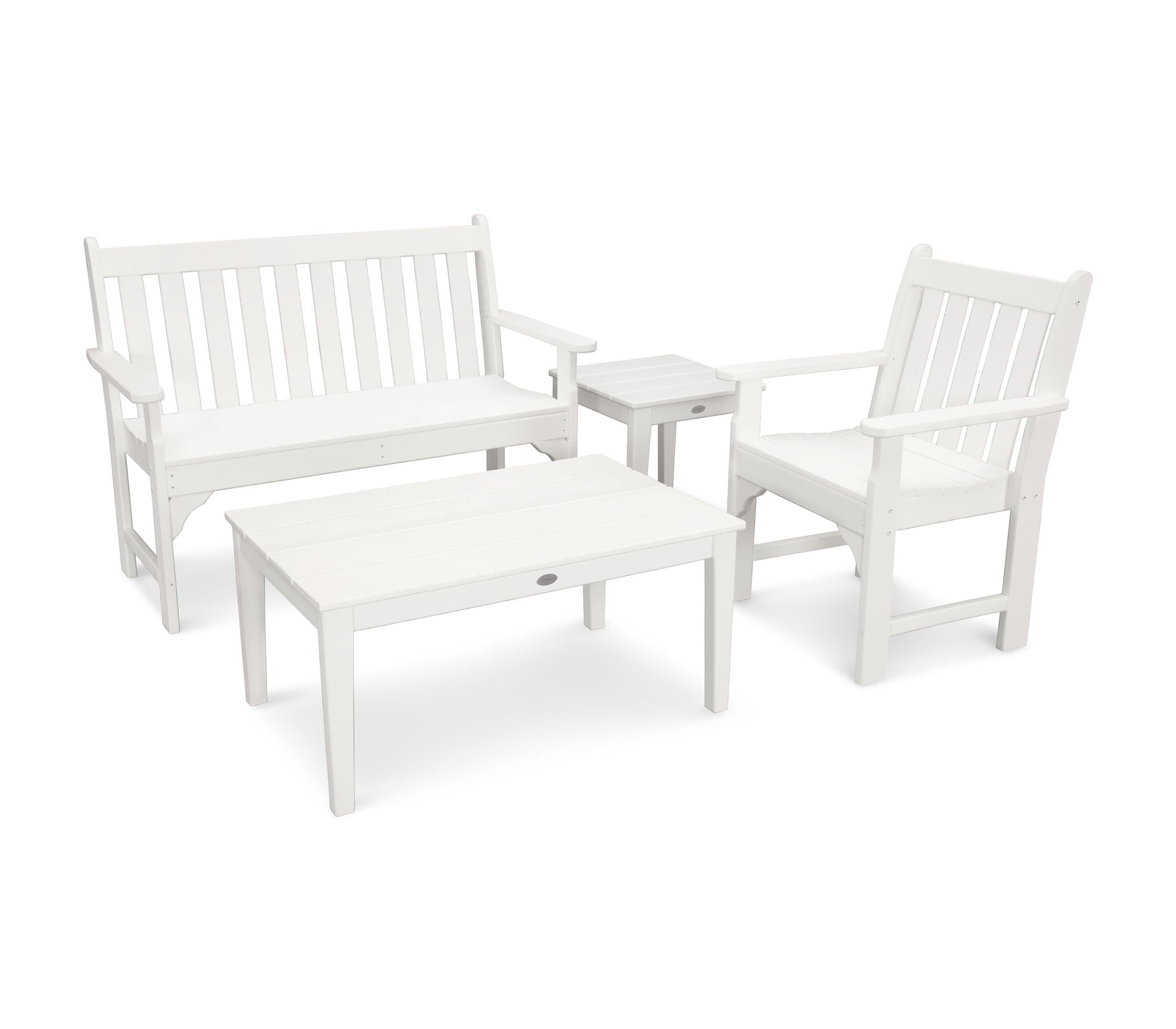 POLYWOOD Vineyard 4-Piece Bench Seating Set