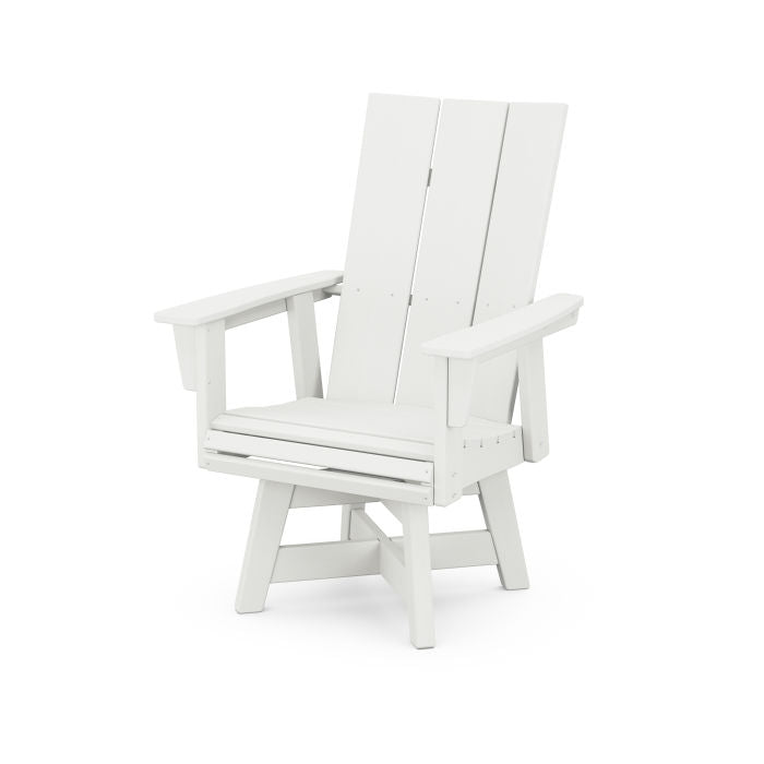 POLYWOOD Modern Curveback Adirondack Swivel Dining Chair