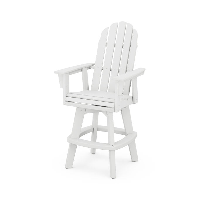 POLYWOOD Vineyard Curveback Adirondack Swivel Bar Chair