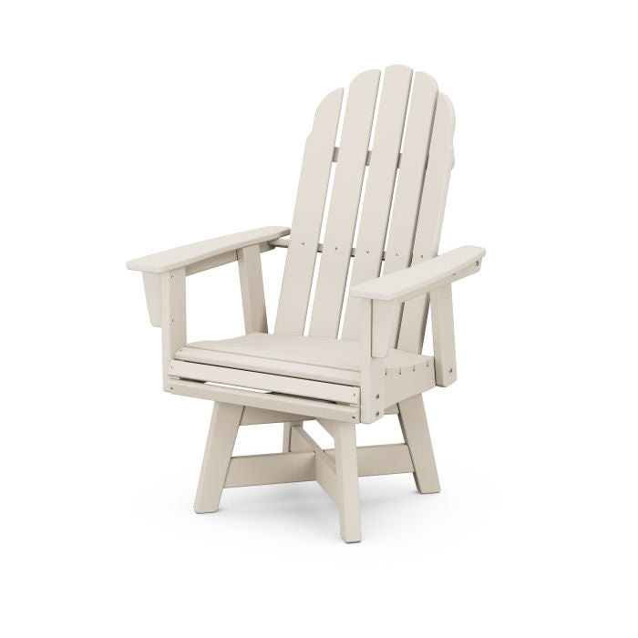 POLYWOOD Vineyard Curveback Adirondack Swivel Dining Chair