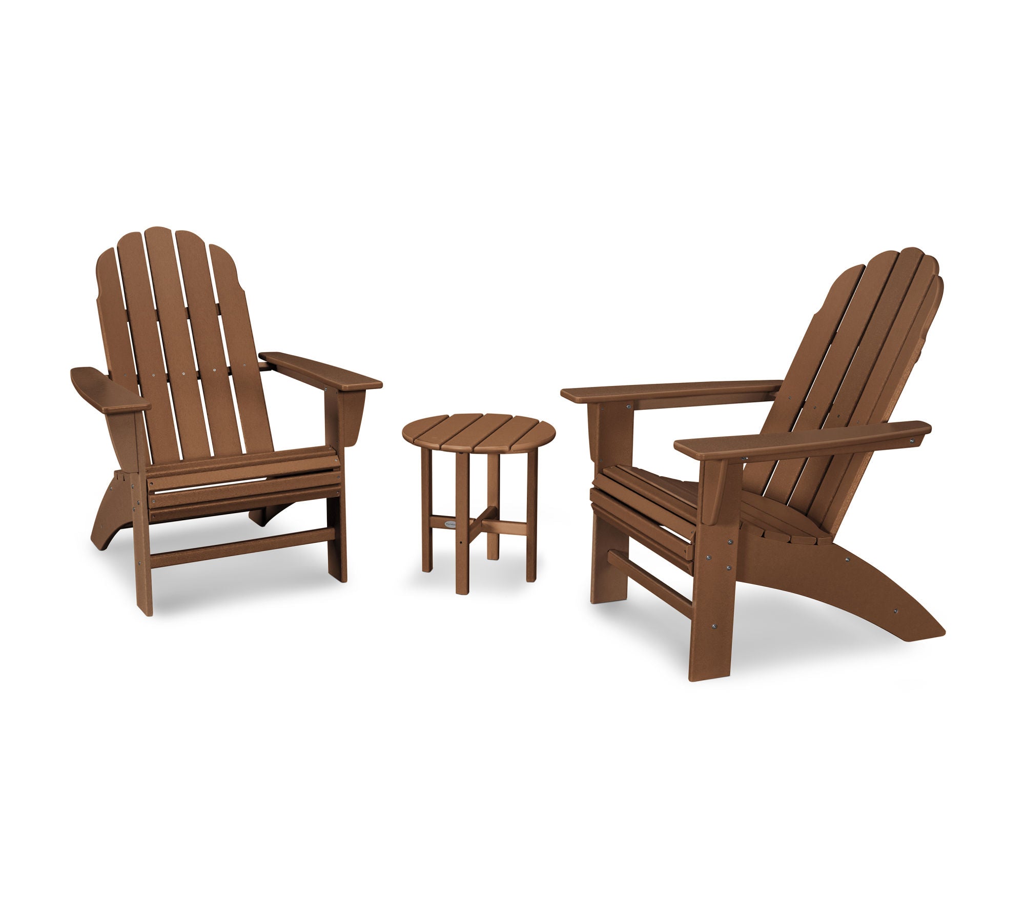 POLYWOOD Vineyard 3-Piece Curveback Adirondack Set