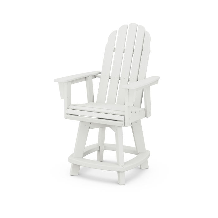POLYWOOD Vineyard Curveback Adirondack Swivel Counter Chair