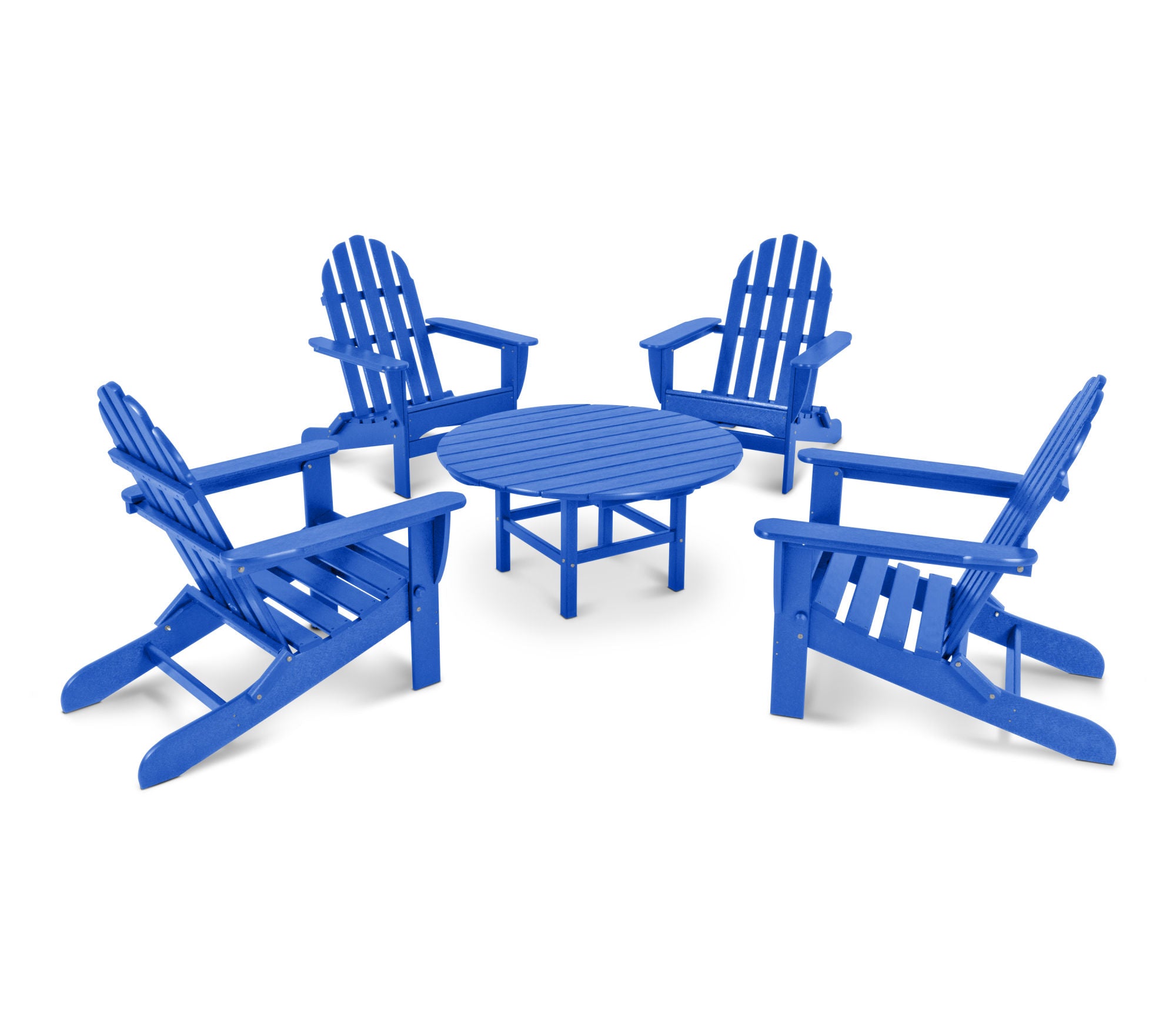 POLYWOOD Classic Folding Adirondack 5-Piece Conversation Group
