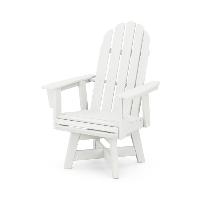 POLYWOOD Vineyard Curveback Adirondack Swivel Dining Chair