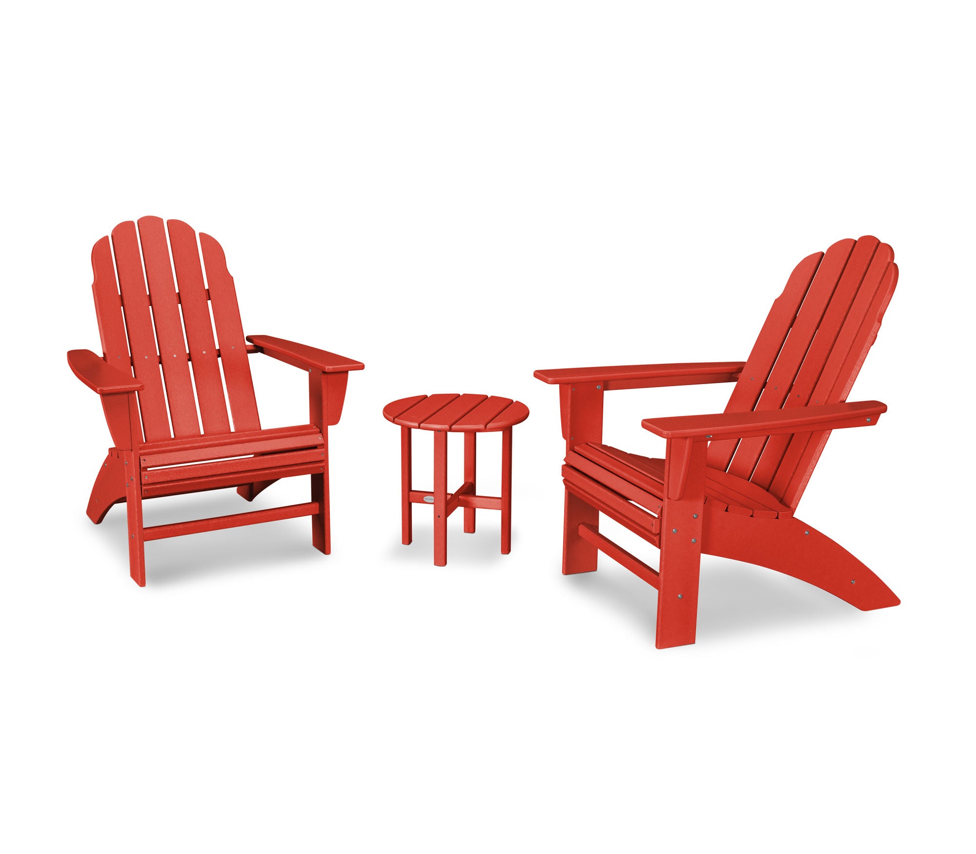 POLYWOOD Vineyard 3-Piece Curveback Adirondack Set