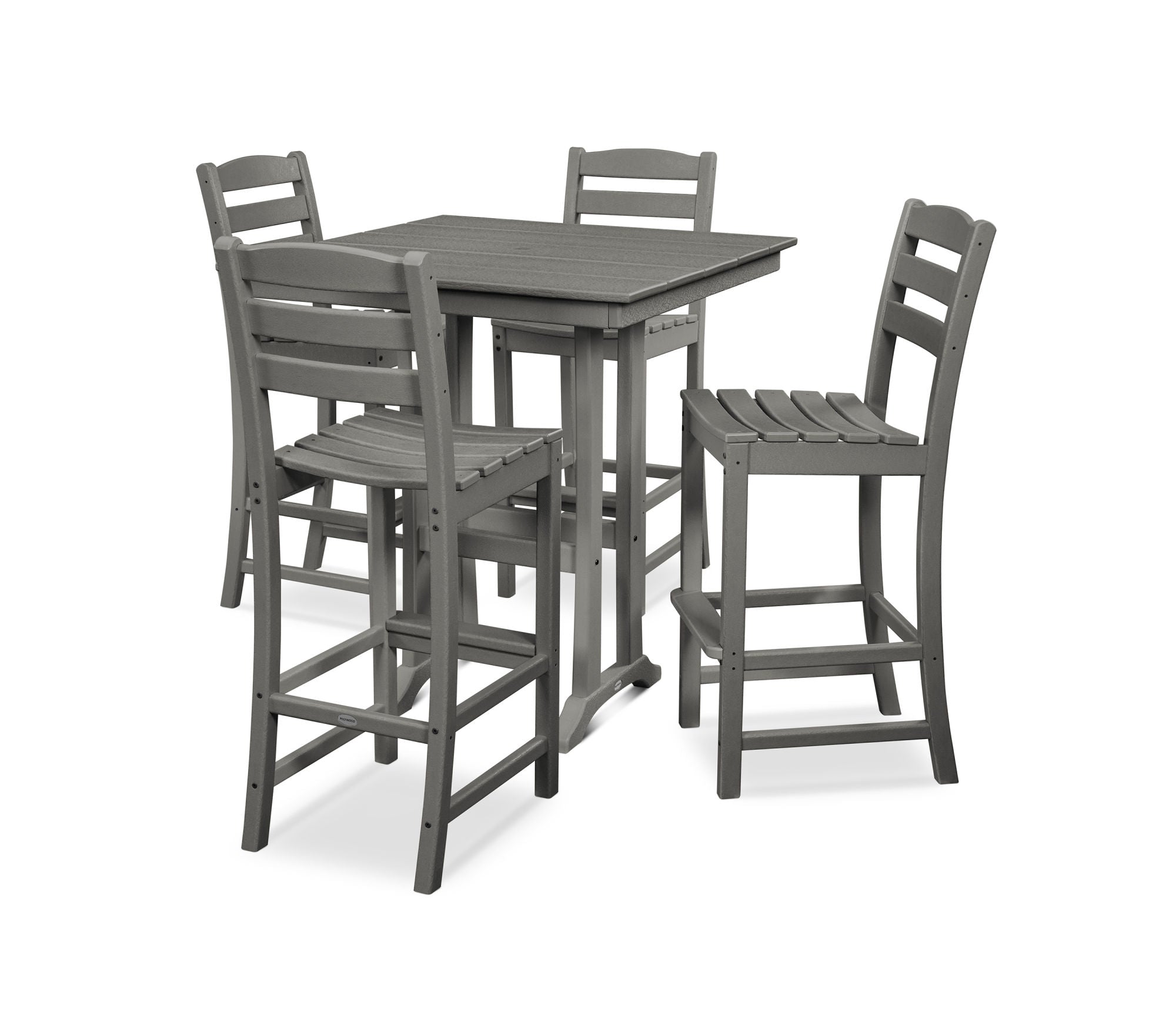 POLYWOOD La Casa Café 5-Piece Farmhouse Trestle Bar Set
