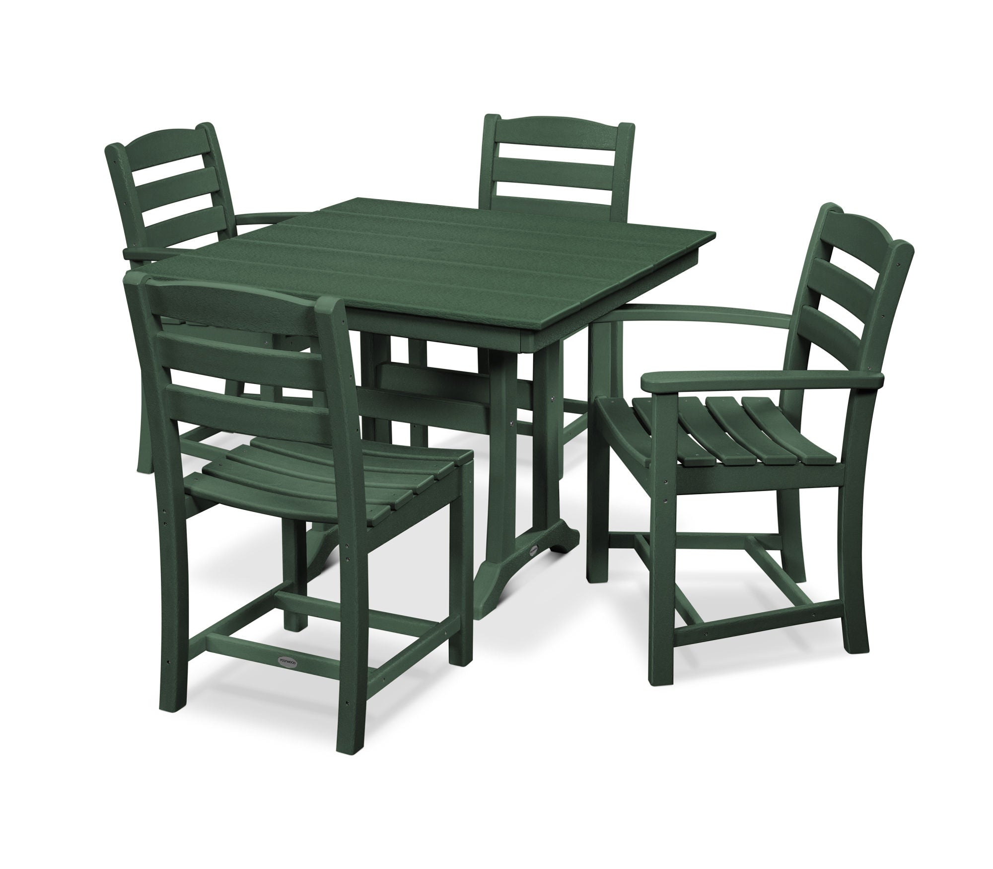 POLYWOOD La Casa Café 5-Piece Farmhouse Trestle Dining Set