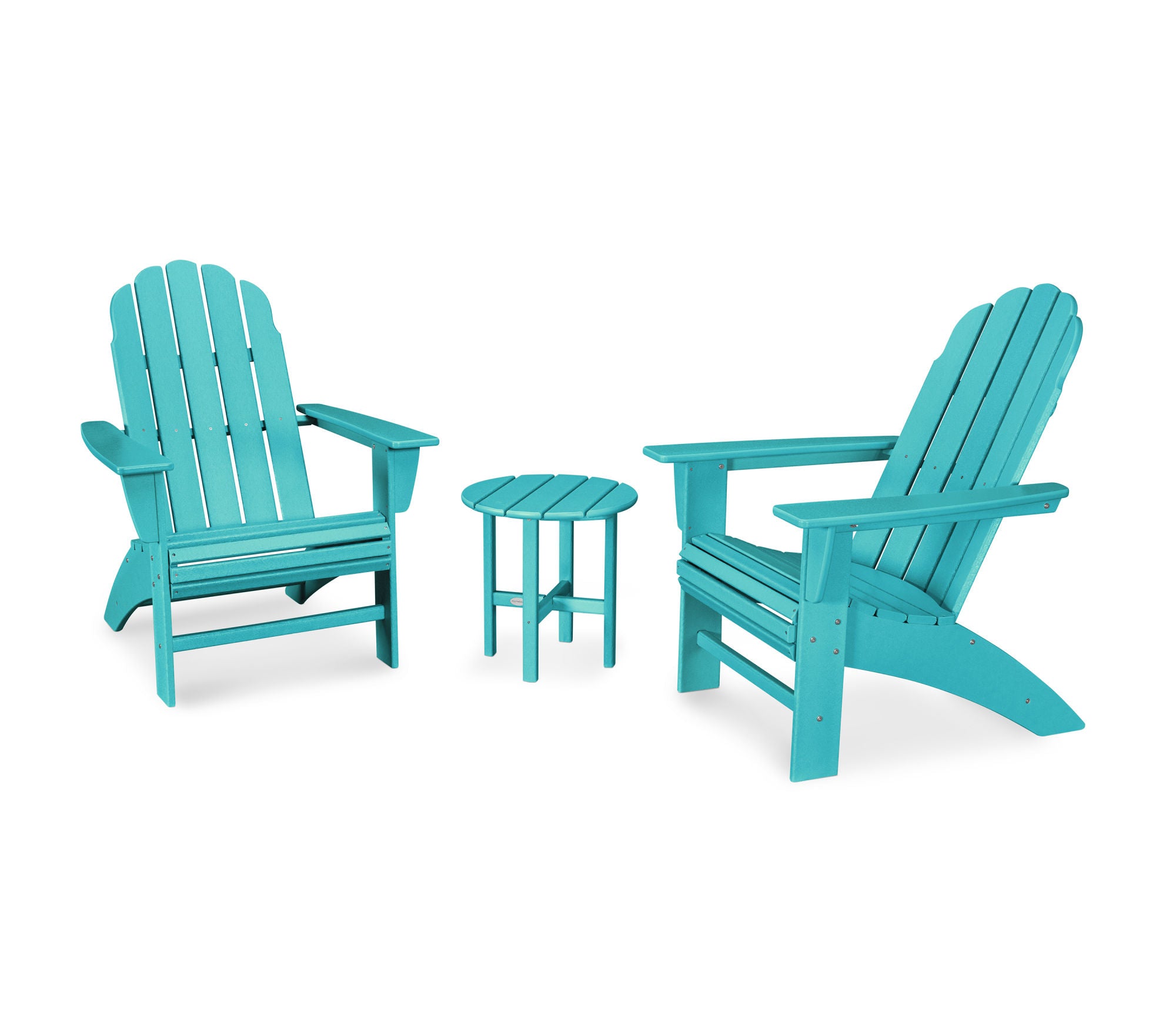 POLYWOOD Vineyard 3-Piece Curveback Adirondack Set