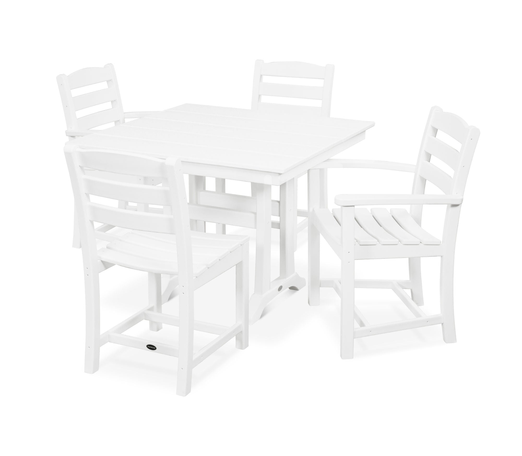 POLYWOOD La Casa Café 5-Piece Farmhouse Trestle Dining Set