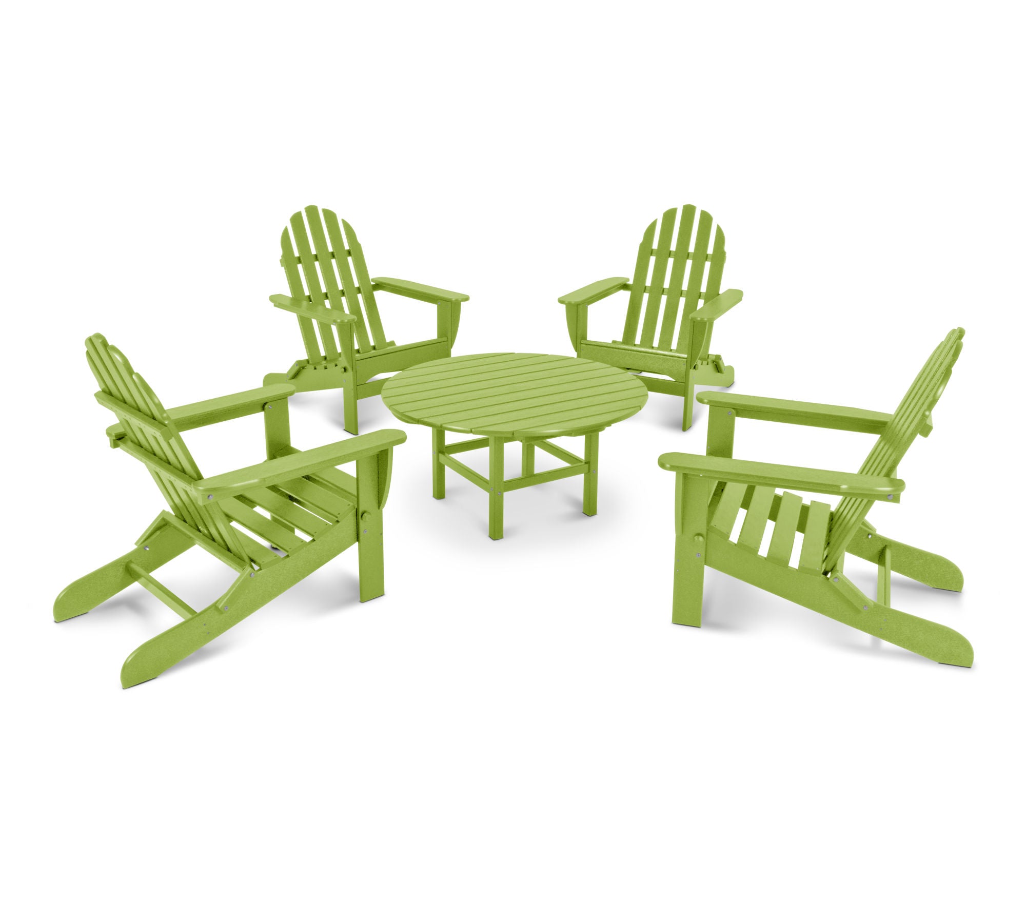 POLYWOOD Classic Folding Adirondack 5-Piece Conversation Group