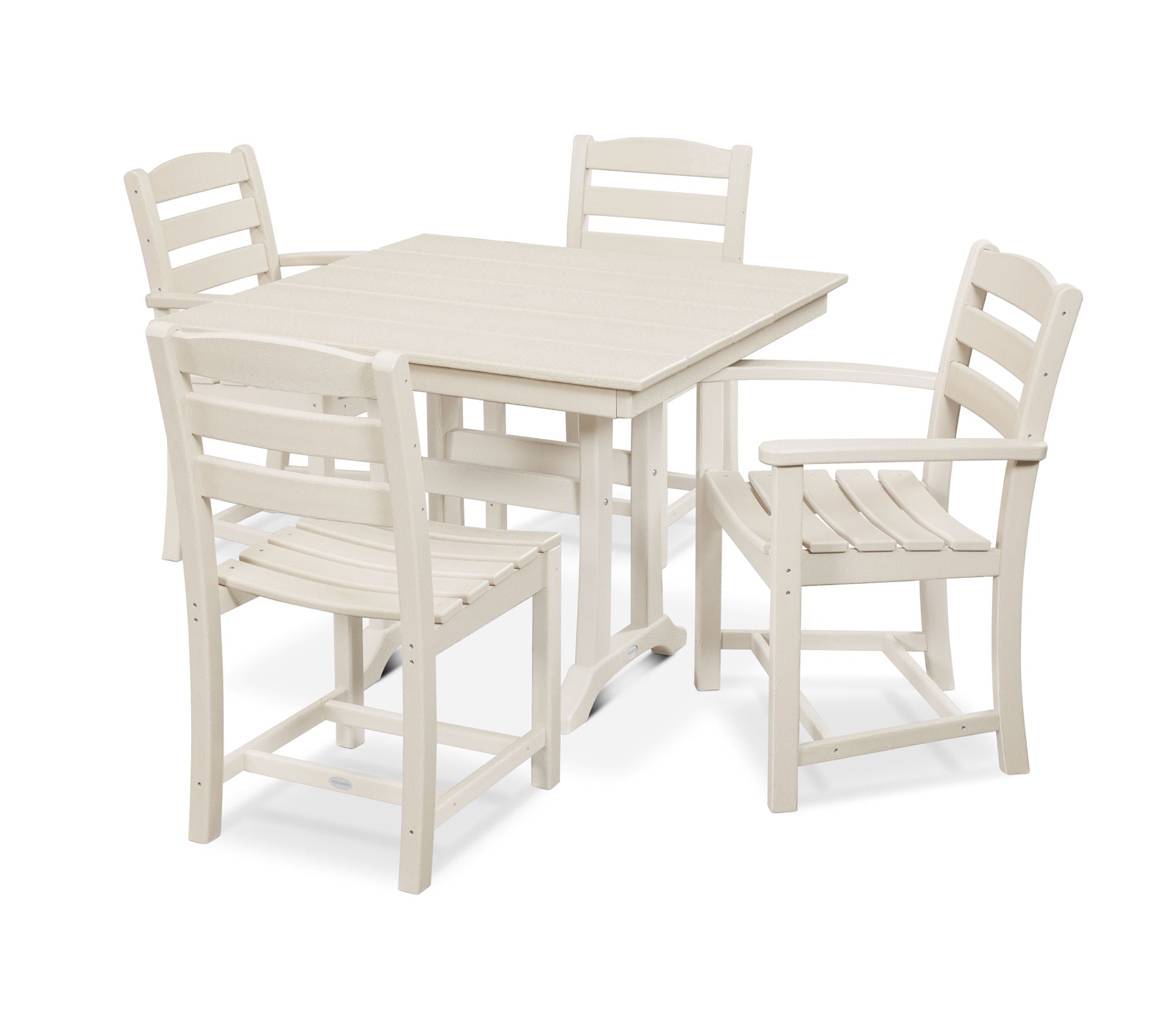 POLYWOOD La Casa Café 5-Piece Farmhouse Trestle Dining Set