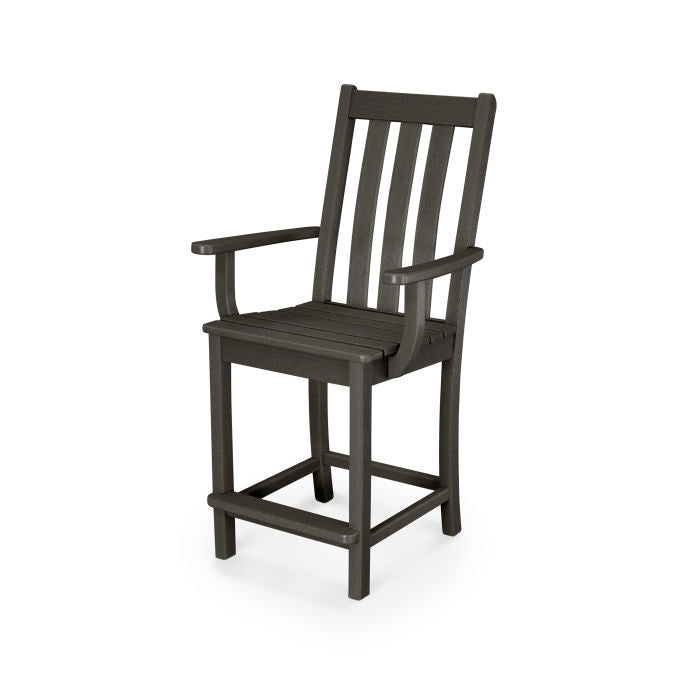 POLYWOOD Vineyard Counter Arm Chair