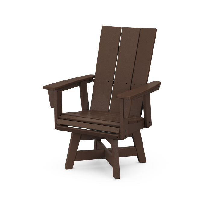 POLYWOOD Modern Curveback Adirondack Swivel Dining Chair