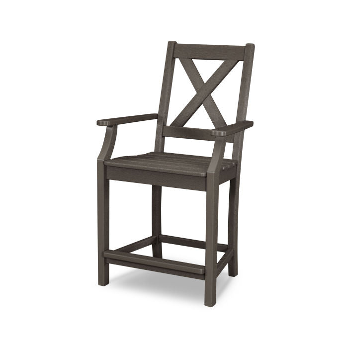 POLYWOOD Braxton Counter Arm Chair