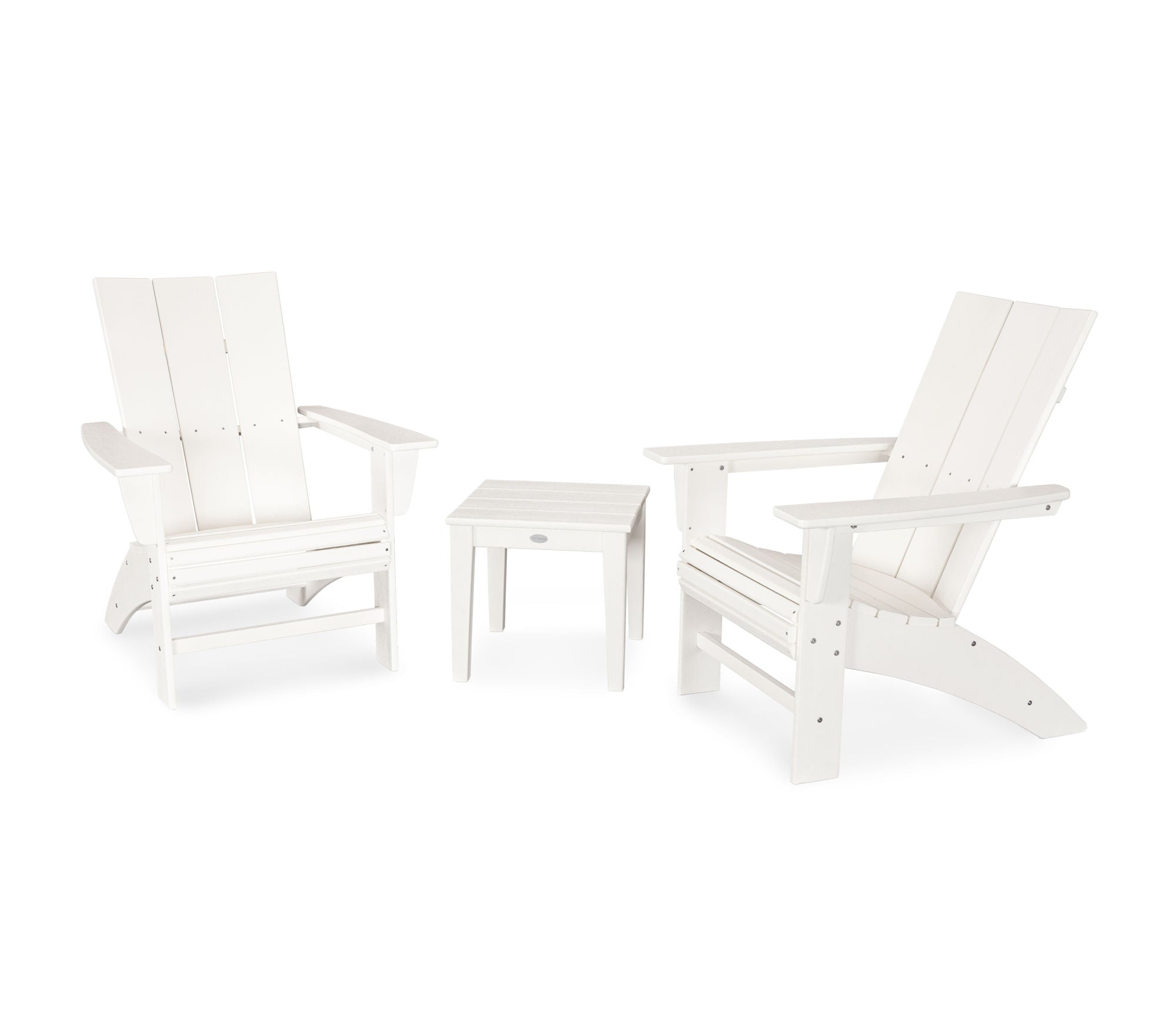 POLYWOOD Modern 3-Piece Curveback Adirondack Set